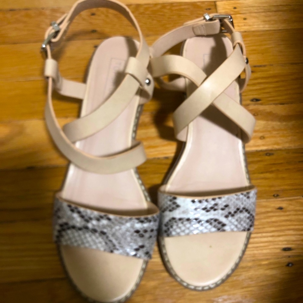 TOP SHOP: animal print heeled sandals